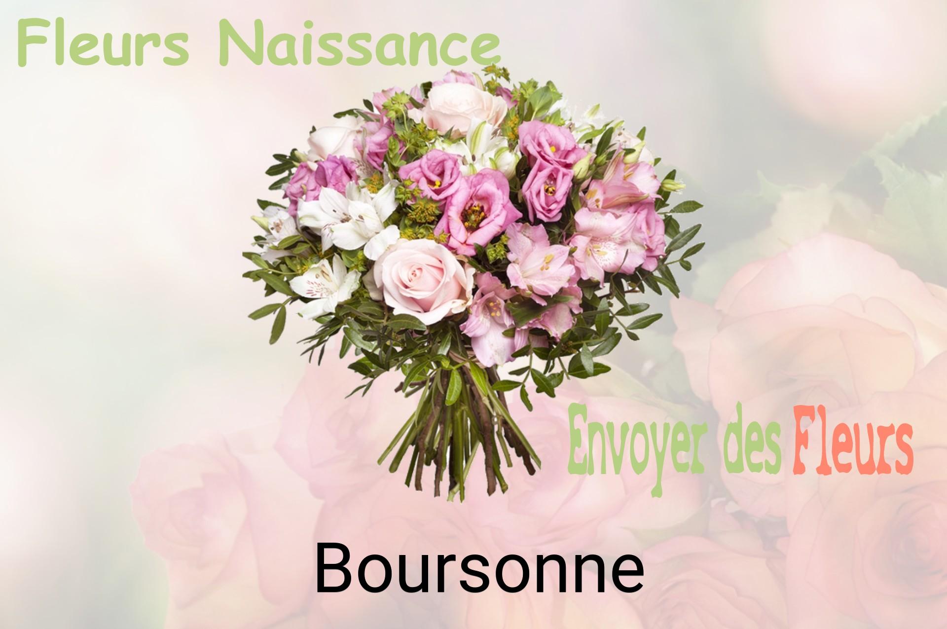 Bouquet de fleurs de naissance livré à Boursonne