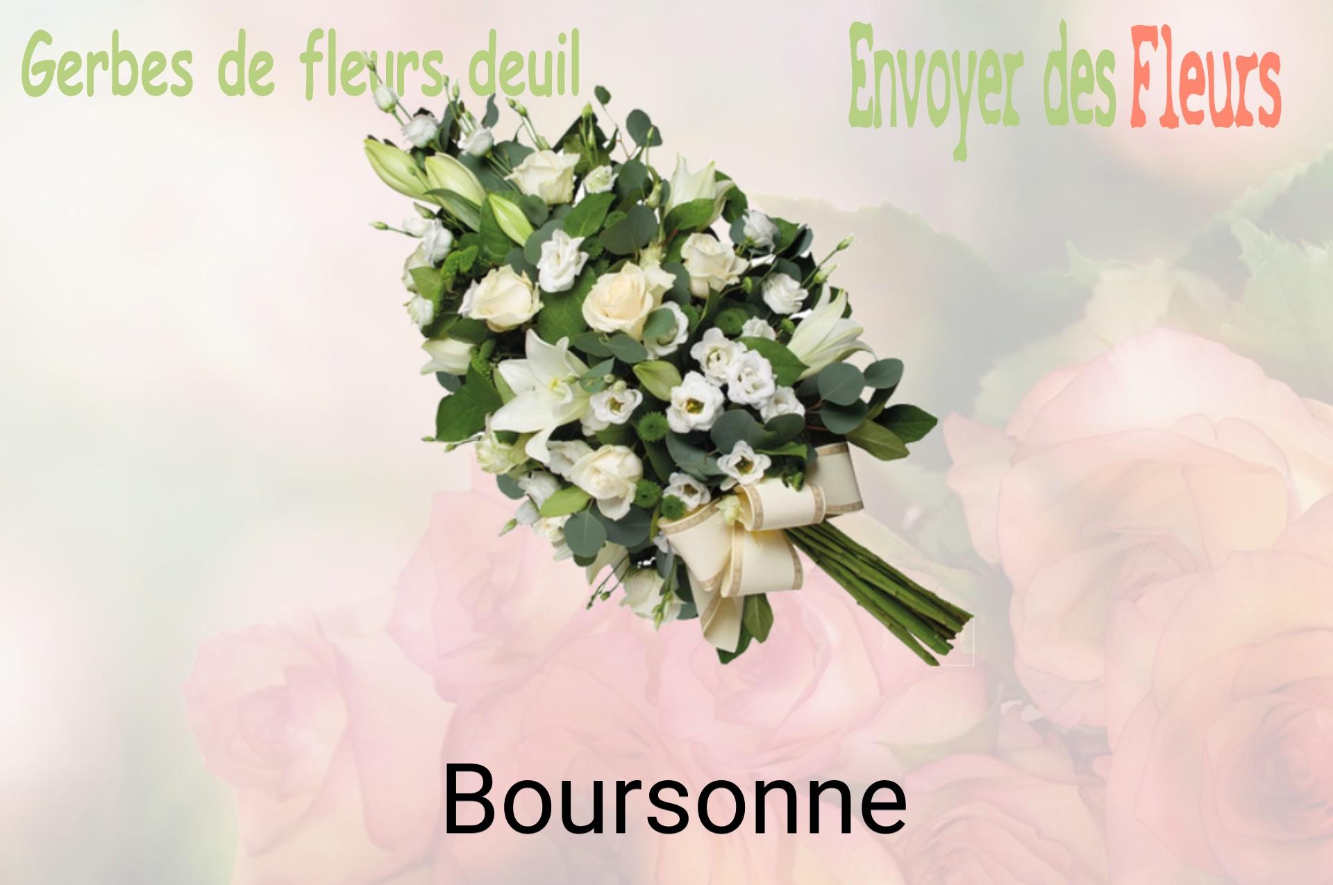 Gerbe de fleurs de deuil livrée à Boursonne